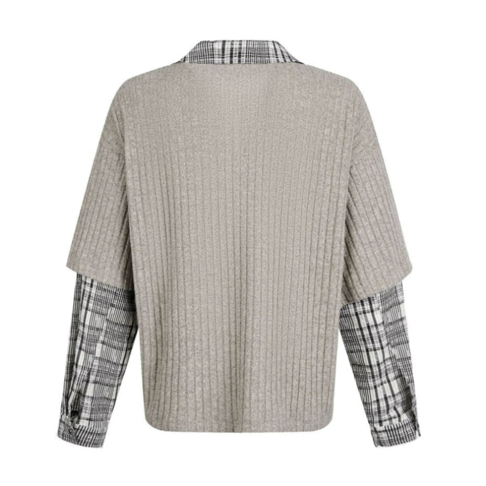 Punk Style Fake Two - piece Sweatshirt - Thrashink