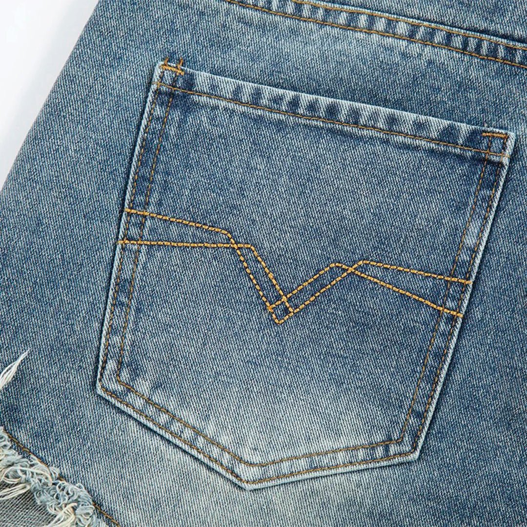 Rebel Star Denim Shorts - Thrashink