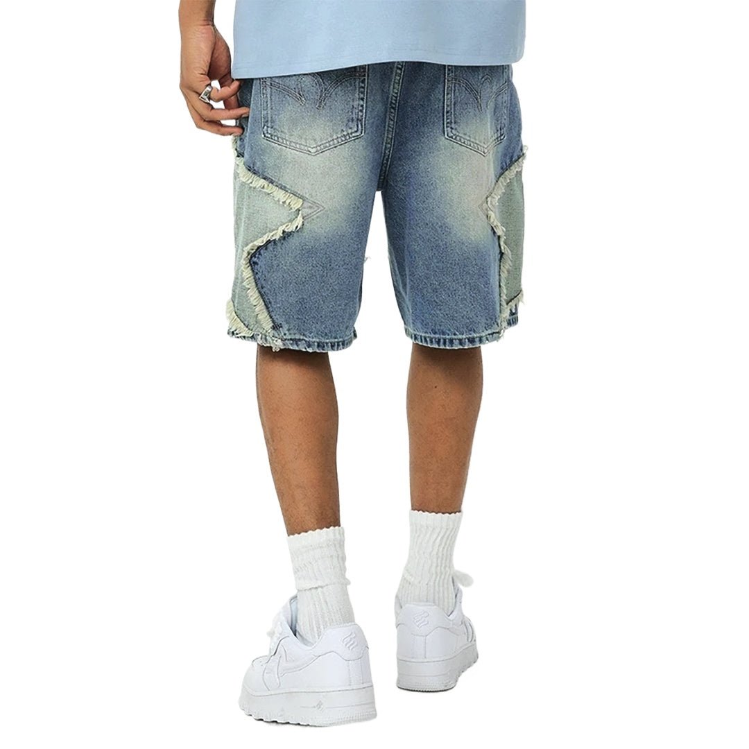 Rebel Star Denim Shorts - Thrashink