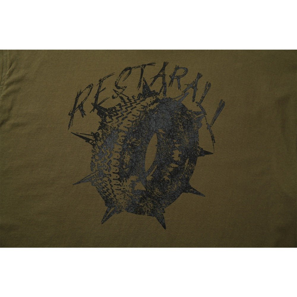 Restarall Retro Patterned T-Shirt - Thrashink