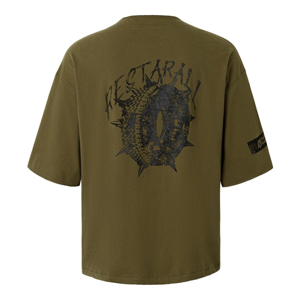Restarall Retro Patterned T-Shirt - Thrashink