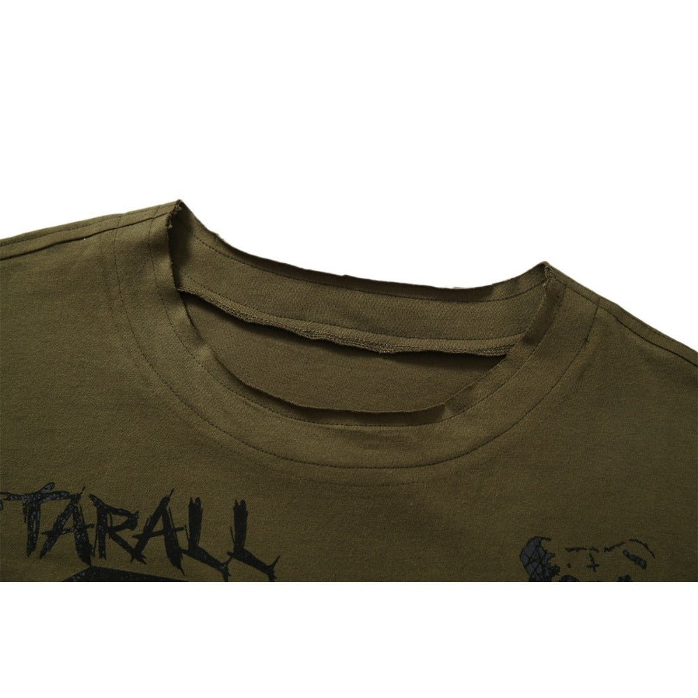 Restarall Retro Patterned T-Shirt - Thrashink