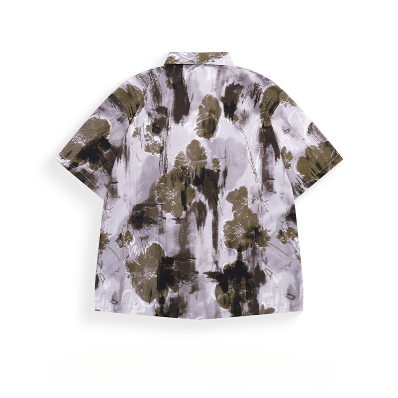 Retro Casual Ink - dyed Artistic T-Shirt - Thrashink