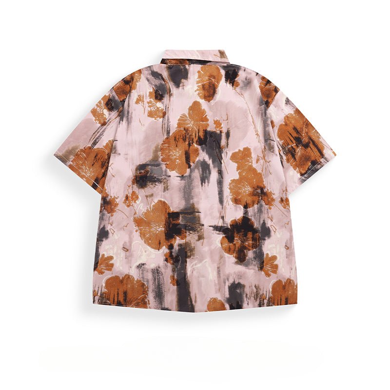 Retro Casual Ink - dyed Artistic T-Shirt - Thrashink