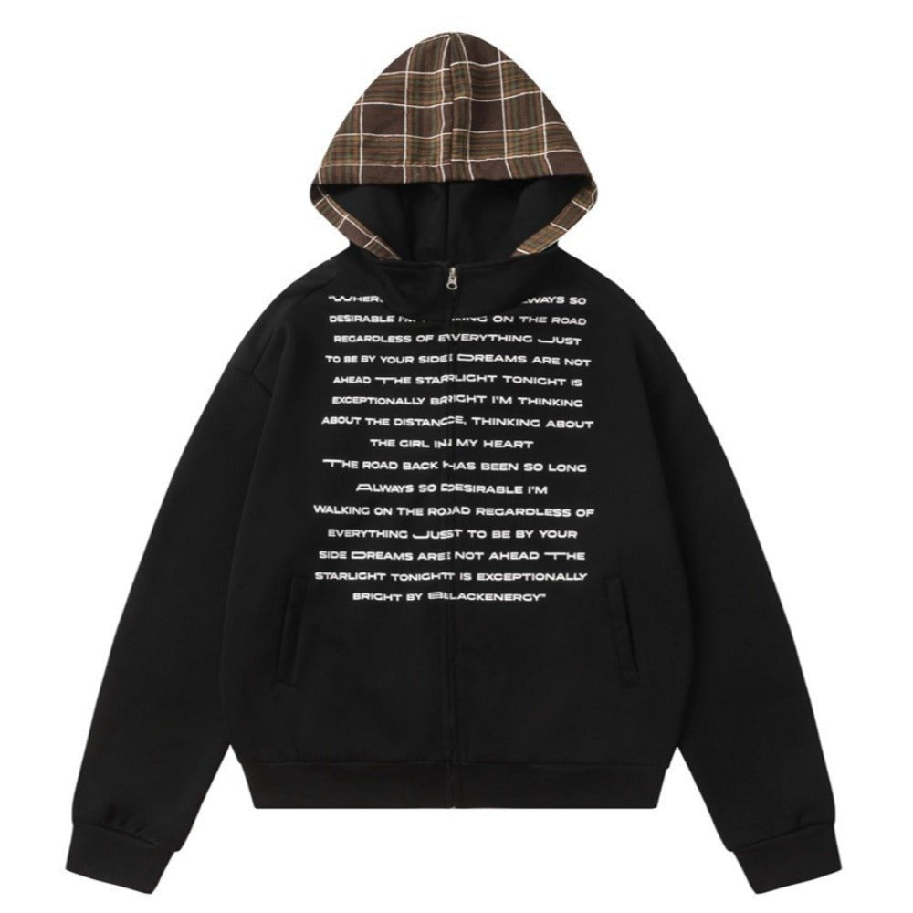 Retro Casual Letter Print Hoodies - Thrashink