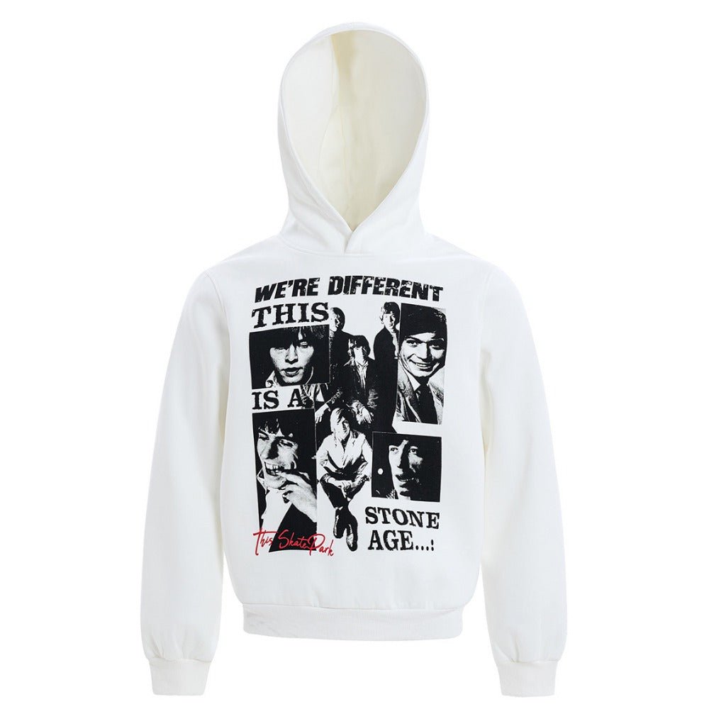 Retro Character Collage Pattern Printed Hoodie - Thrashink