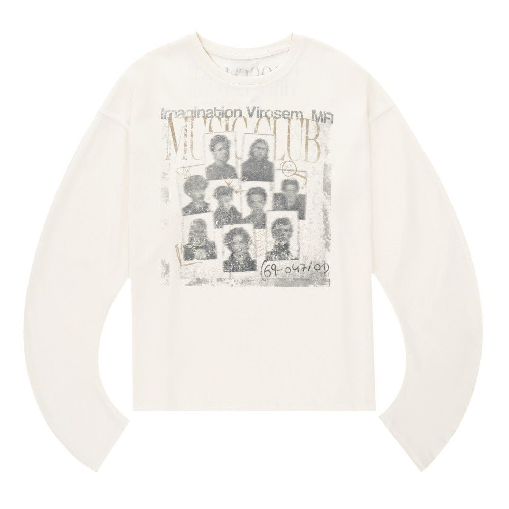 Retro Club Character Print T-Shirt - Thrashink