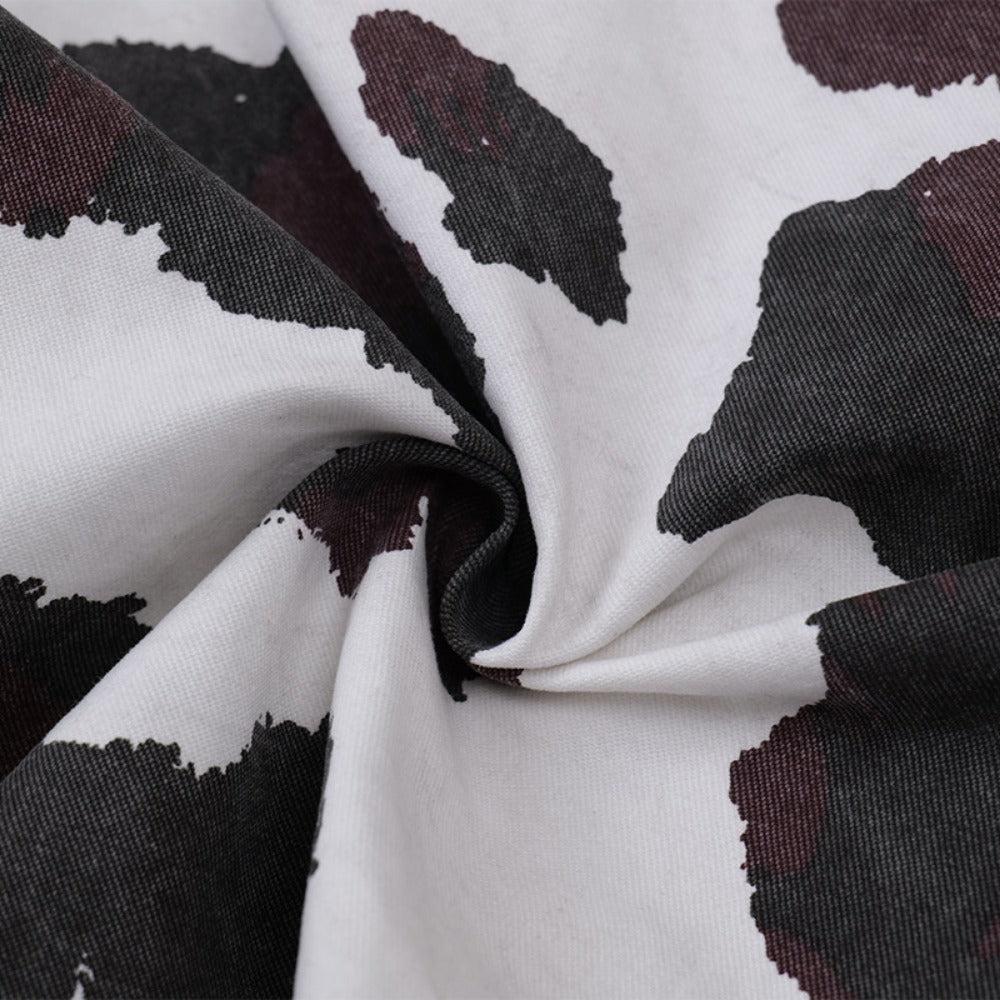 Retro Cow Print Camouflage Cropped Pants - Thrashink