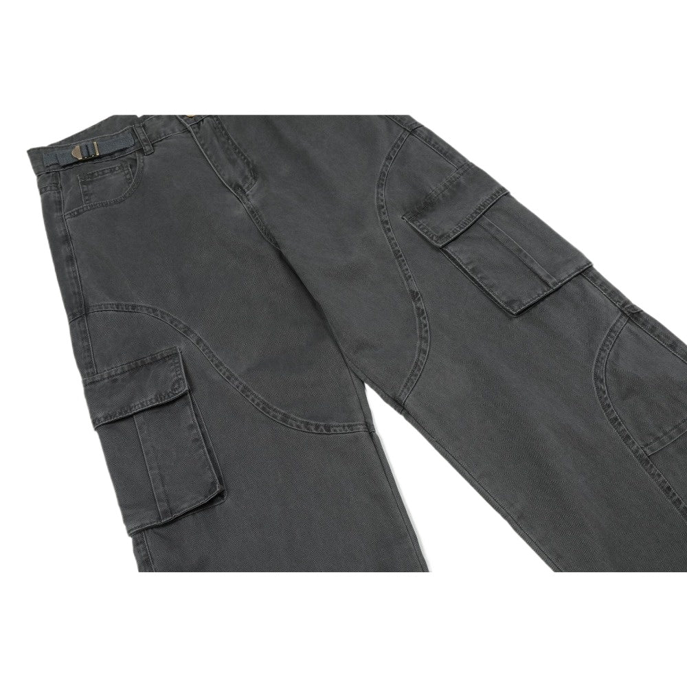 Retro Deconstructed Large Pocket Cargo Pants - Thrashink