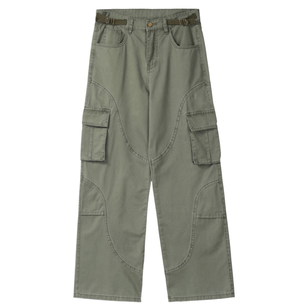 Retro Deconstructed Large Pocket Cargo Pants - Thrashink