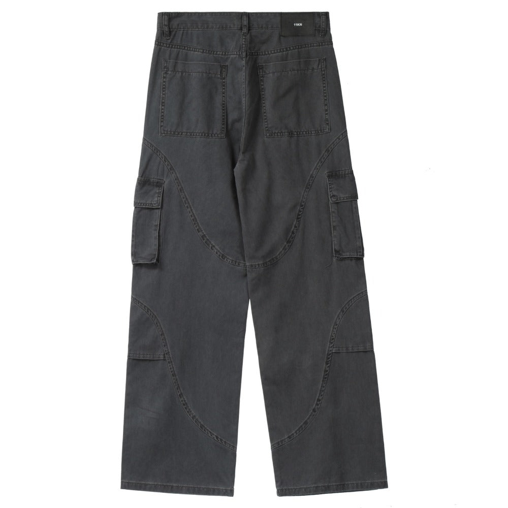 Retro Deconstructed Large Pocket Cargo Pants - Thrashink