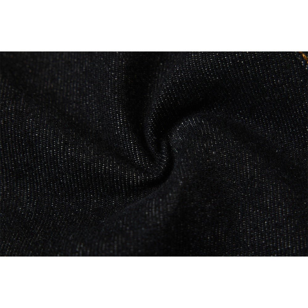 Retro Detachable Embroidery Scarf Jeans - Thrashink