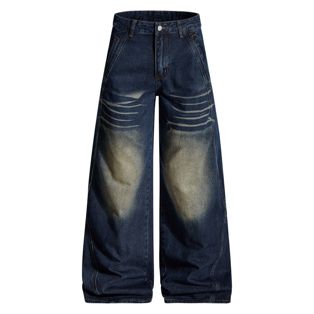Retro Faded Wide - Leg Jeans - Thrashink