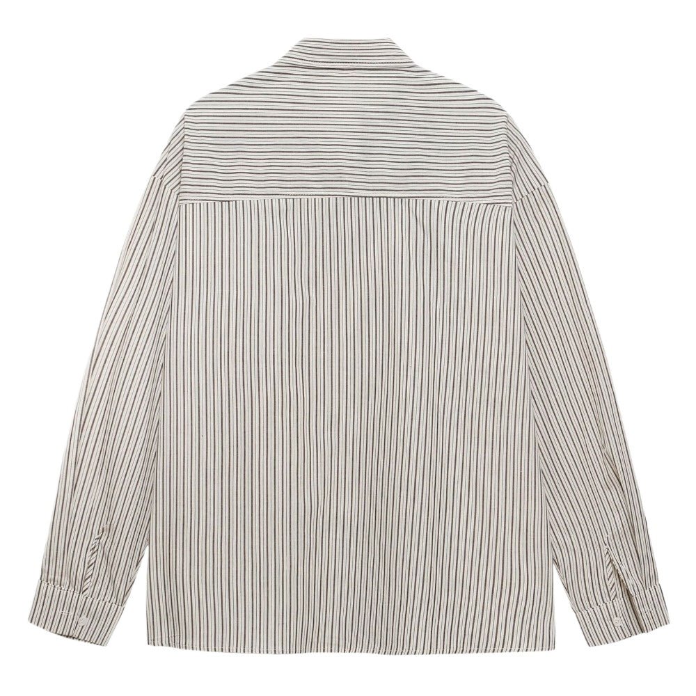 Retro Faux Two - piece Shawl - striped Shirt - Thrashink