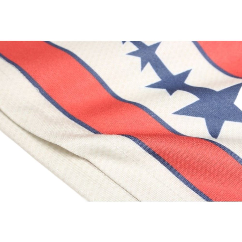 Retro Full - print Letter Contrast Color T-Shirt - Thrashink