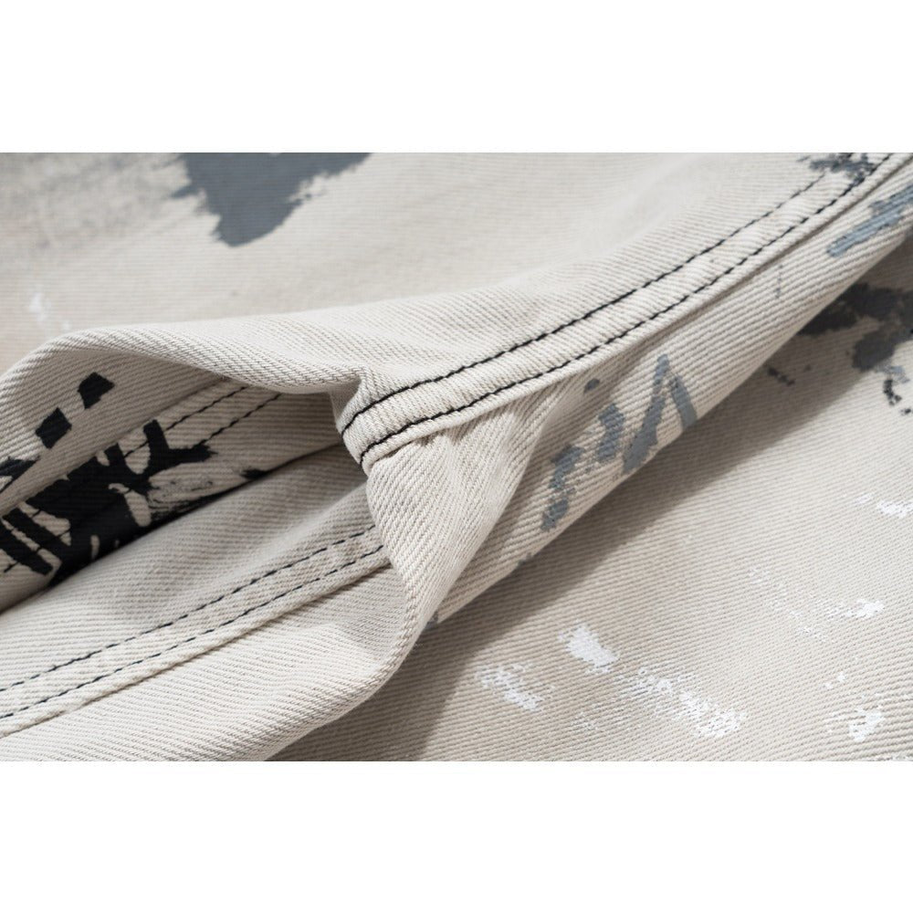 Retro Hand - painted Graffiti Washed Jeans - Thrashink