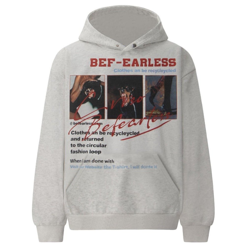 Retro Heavyweight Washed Graphic Print Hoodie - Thrashink