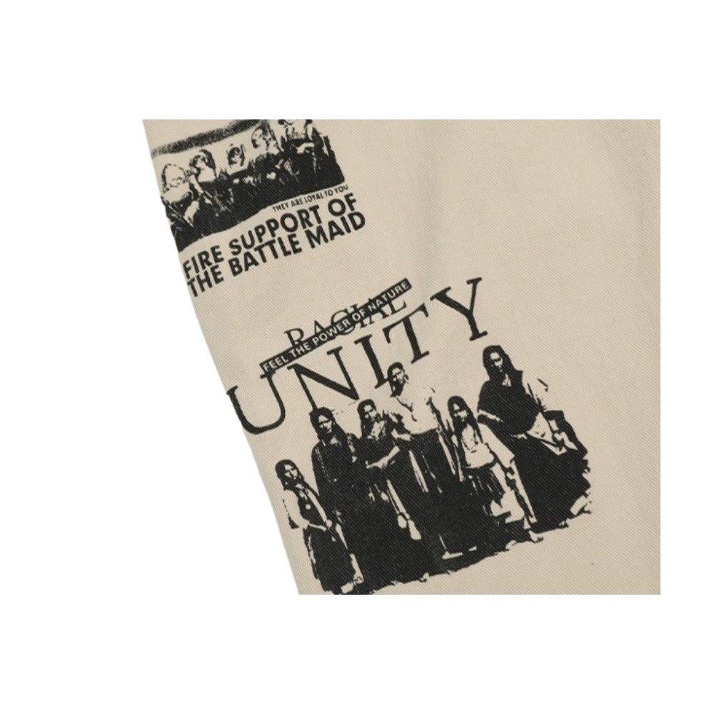 Retro Hip - hop Graffiti Print Cargo Pants - Thrashink