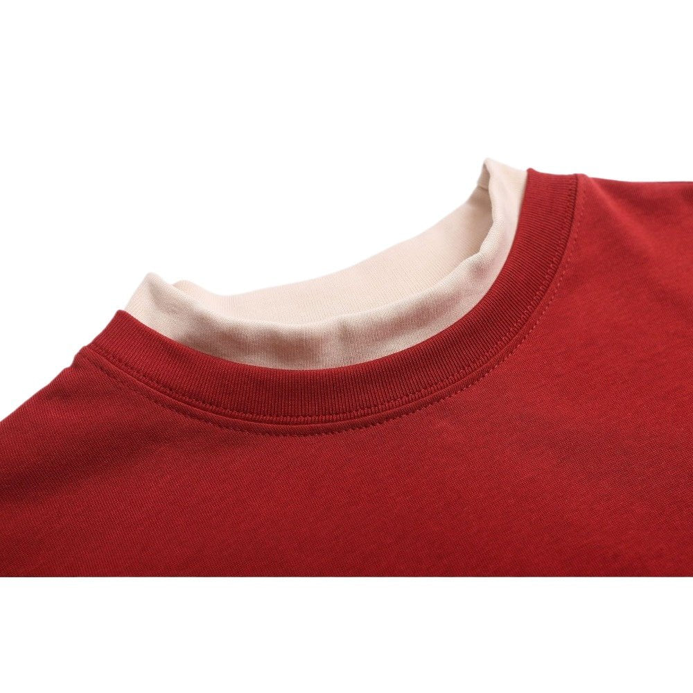 Retro Letter Print Fake Two - piece Shirt - Thrashink