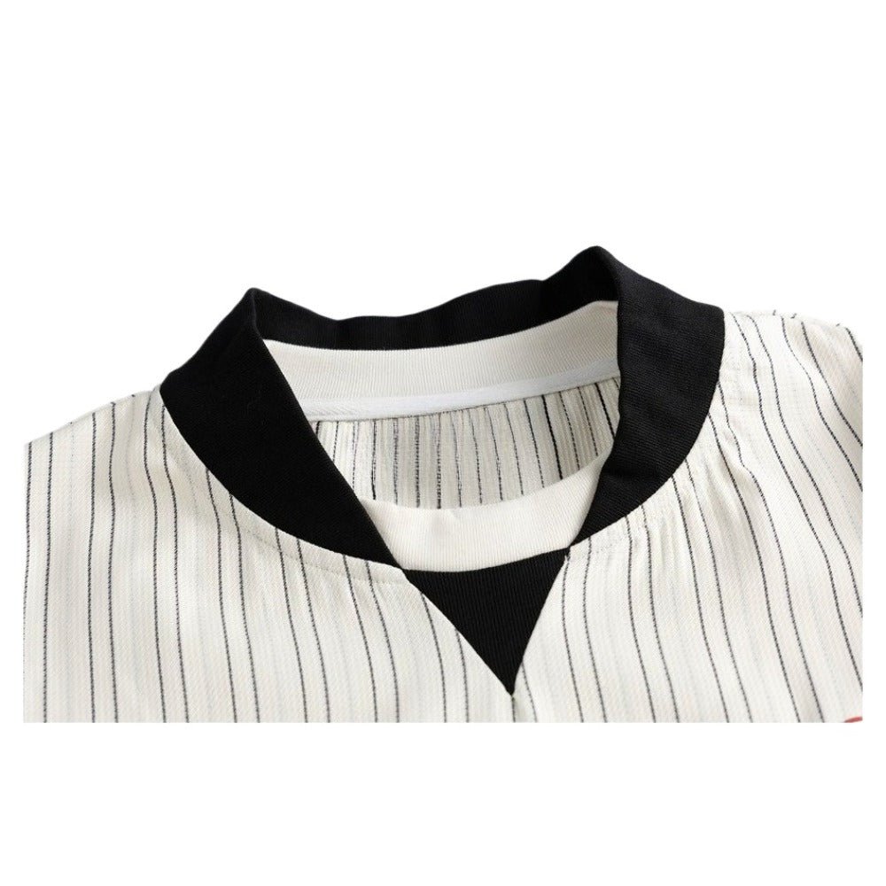 Retro Pinstripe Sport T-Shirt - Thrashink