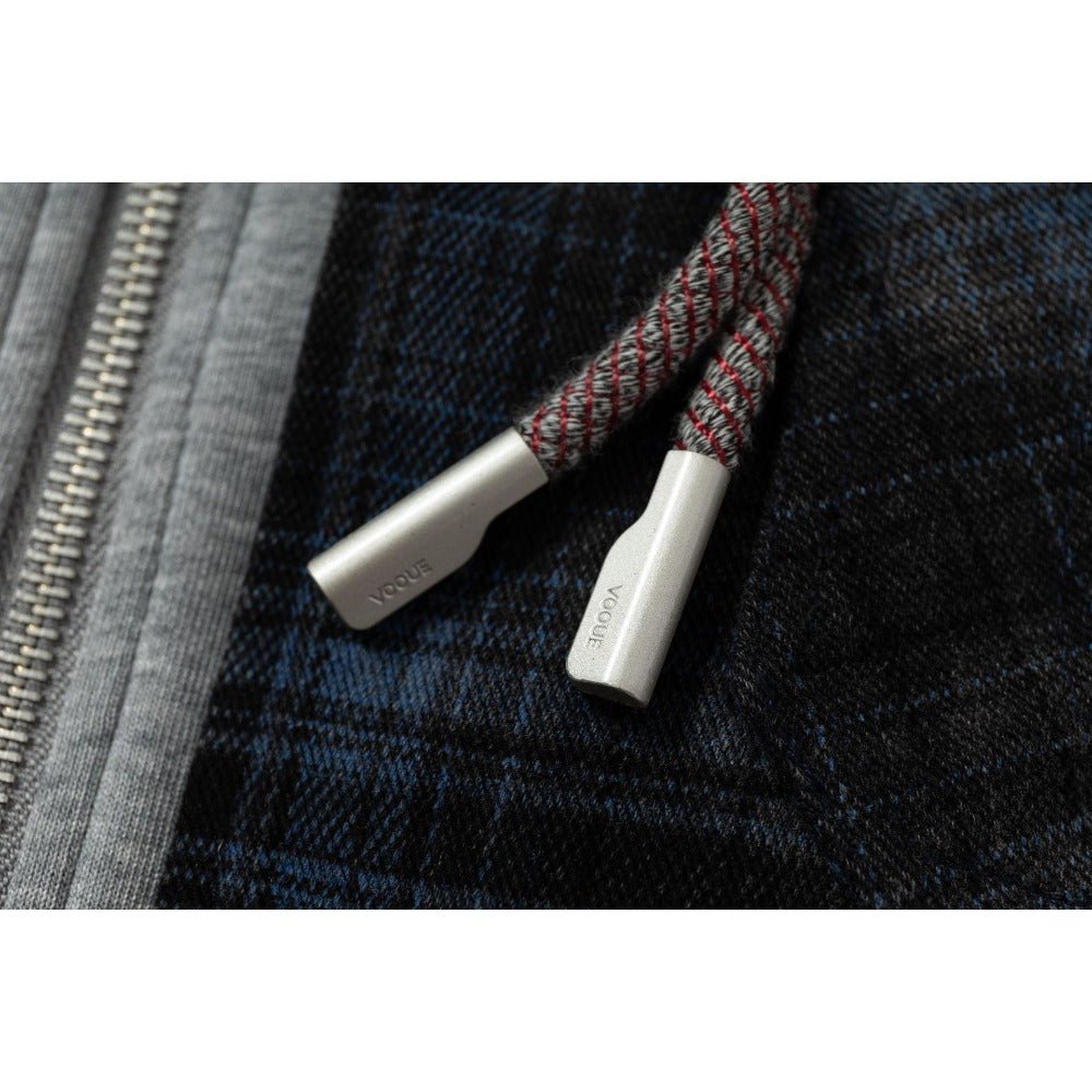 Retro Plaid Fake Two - piece Hooded Cotton Jacket - Thrashink