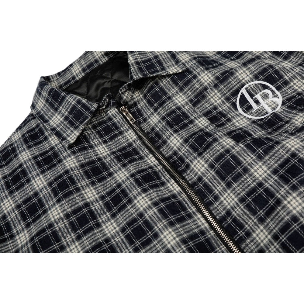 Retro Plaid Patchwork Fake Two - piece Jacket - Thrashink