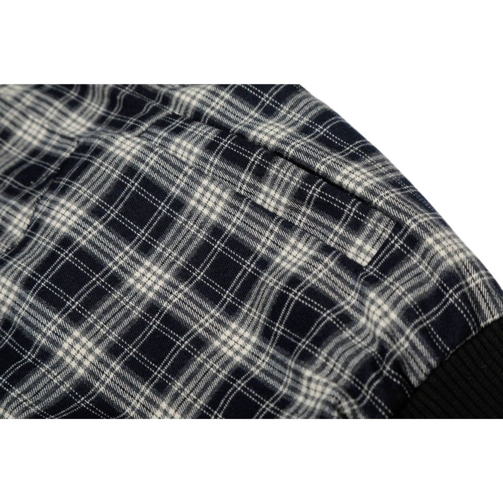 Retro Plaid Patchwork Fake Two - piece Jacket - Thrashink