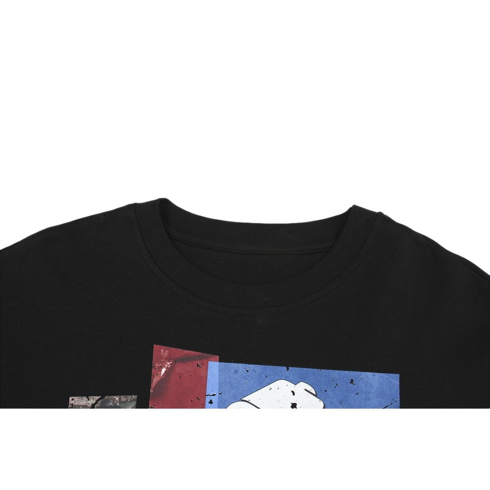 Retro Print Fake Two Piece T-Shirt - Thrashink
