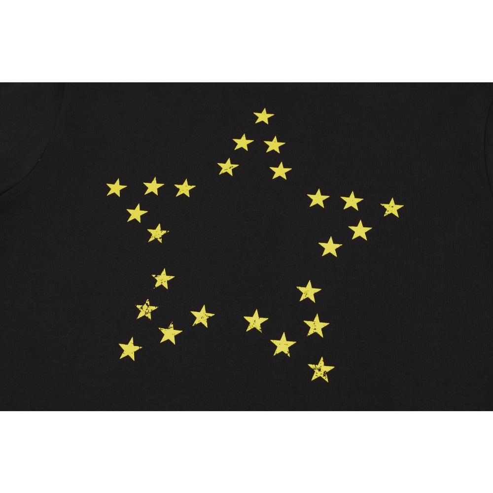 Retro Print Fake Two Piece T-Shirt - Thrashink