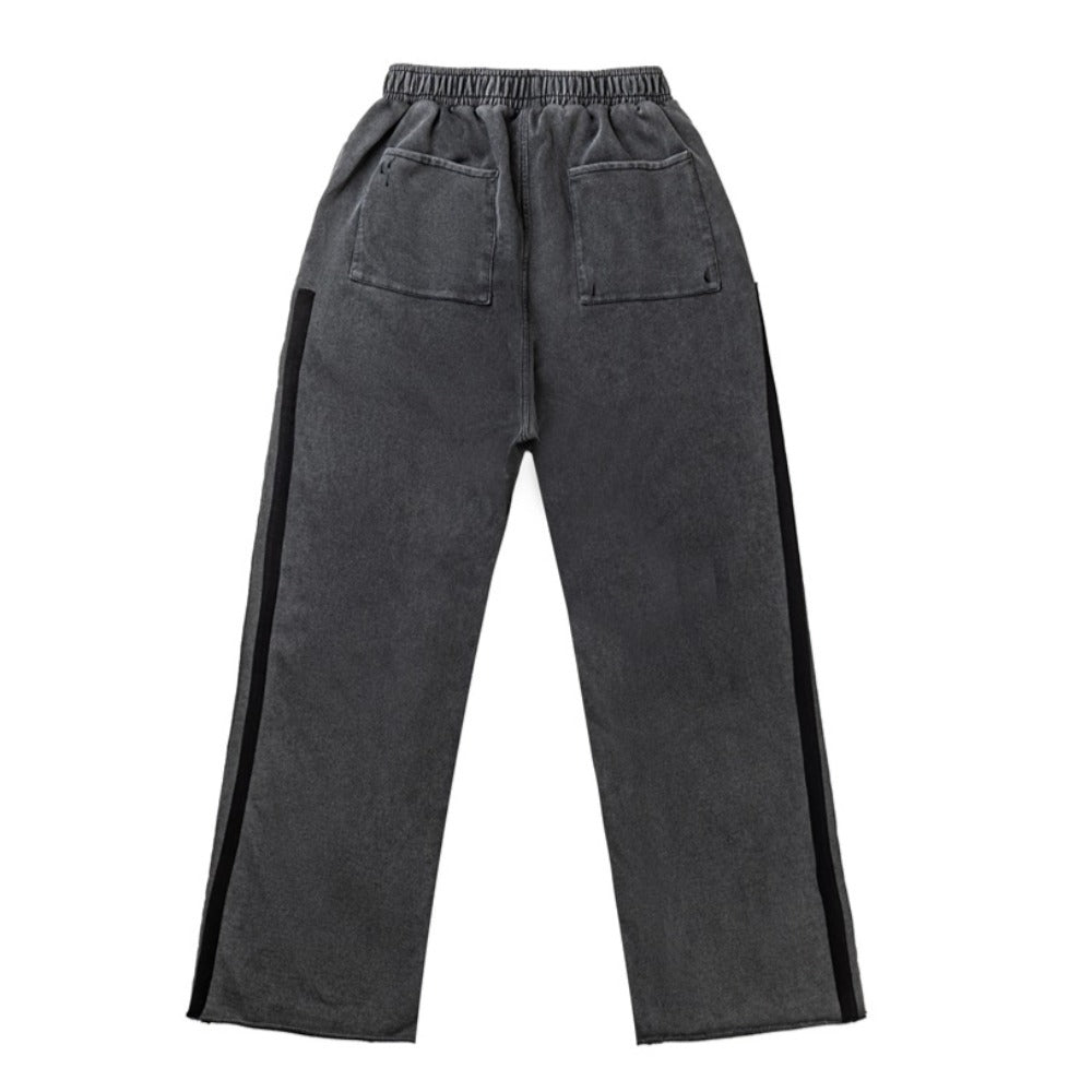 Retro Side - Striped Sports Sweatpants - Thrashink