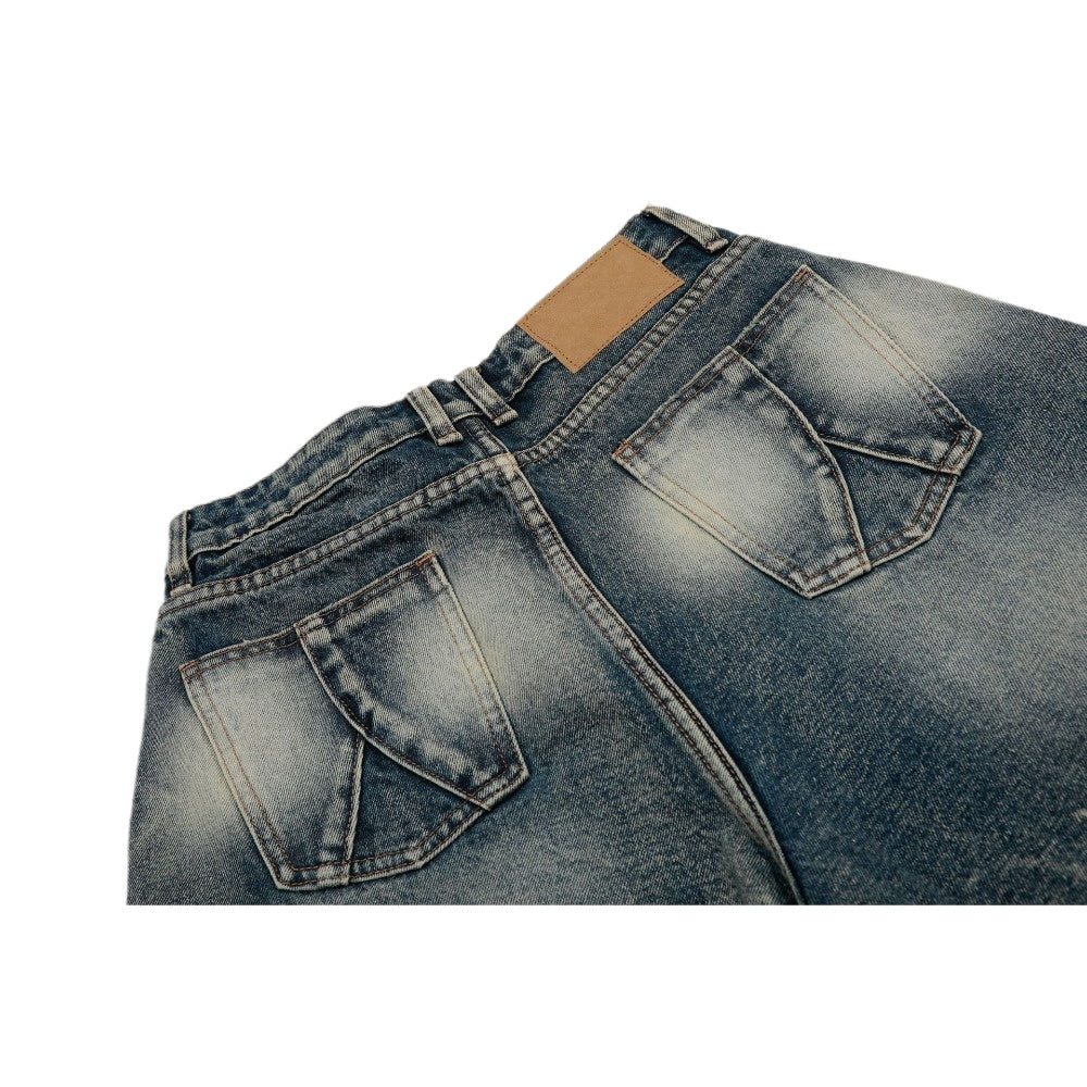 Retro Streak Denim Shorts - Thrashink