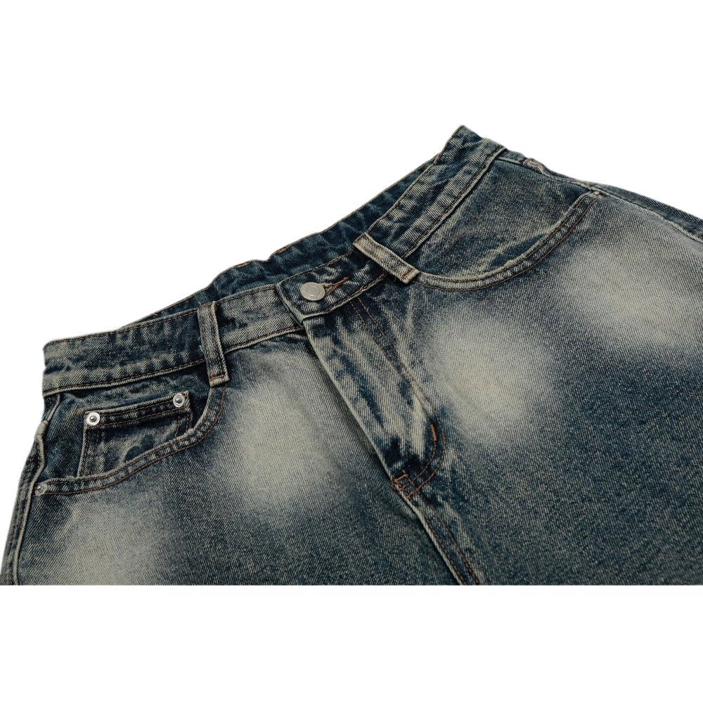 Retro Streak Denim Shorts - Thrashink