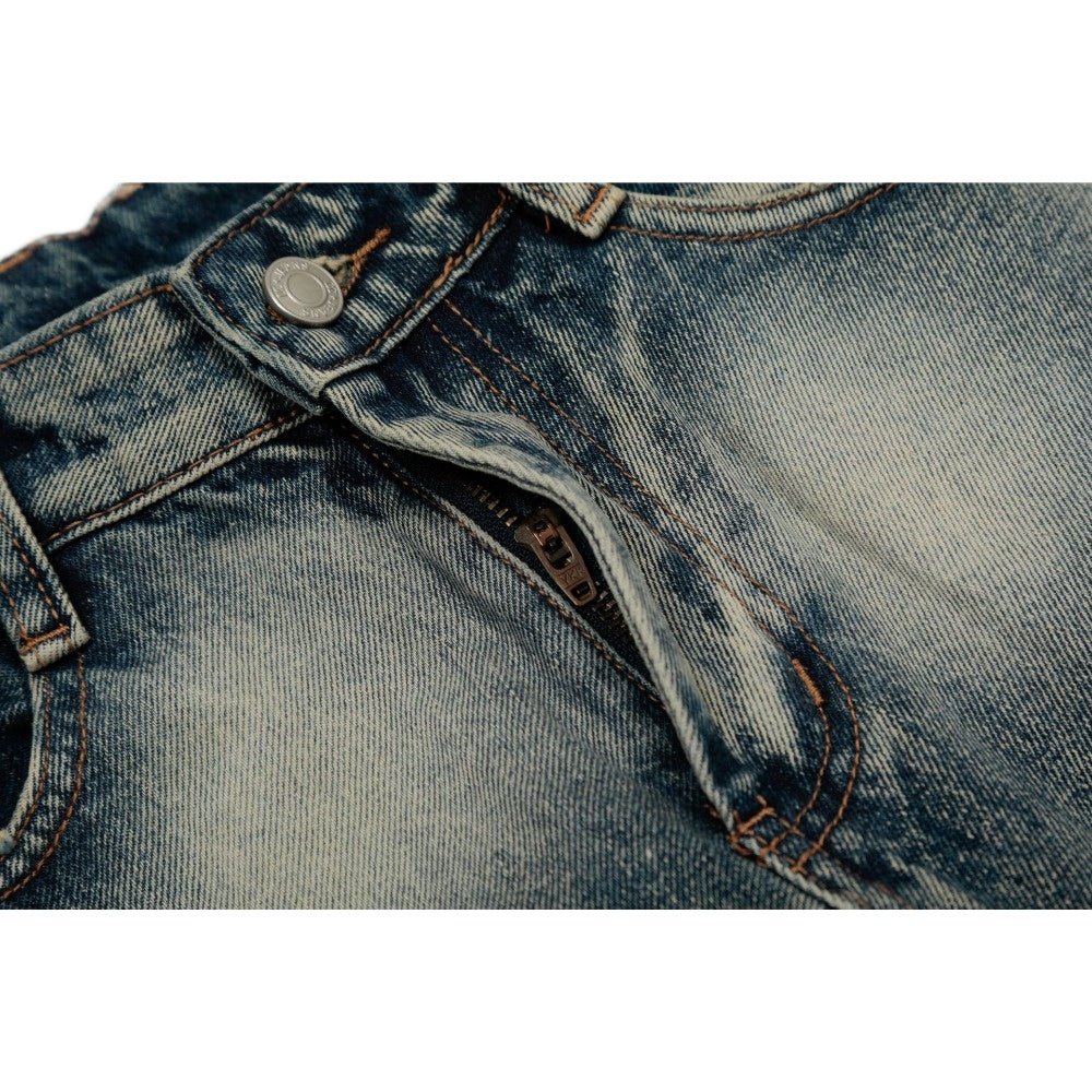 Retro Streak Denim Shorts - Thrashink