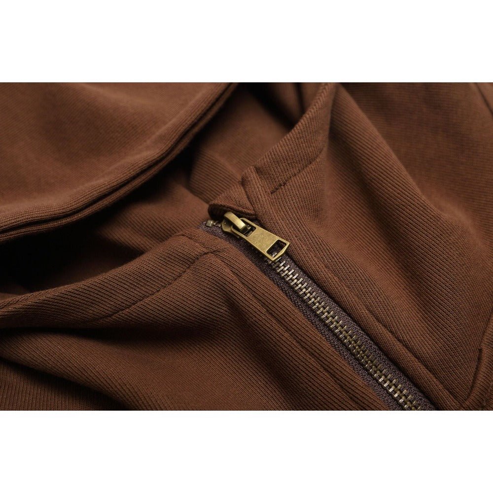 Retro Street Half - Zip Star Hoodie - Thrashink