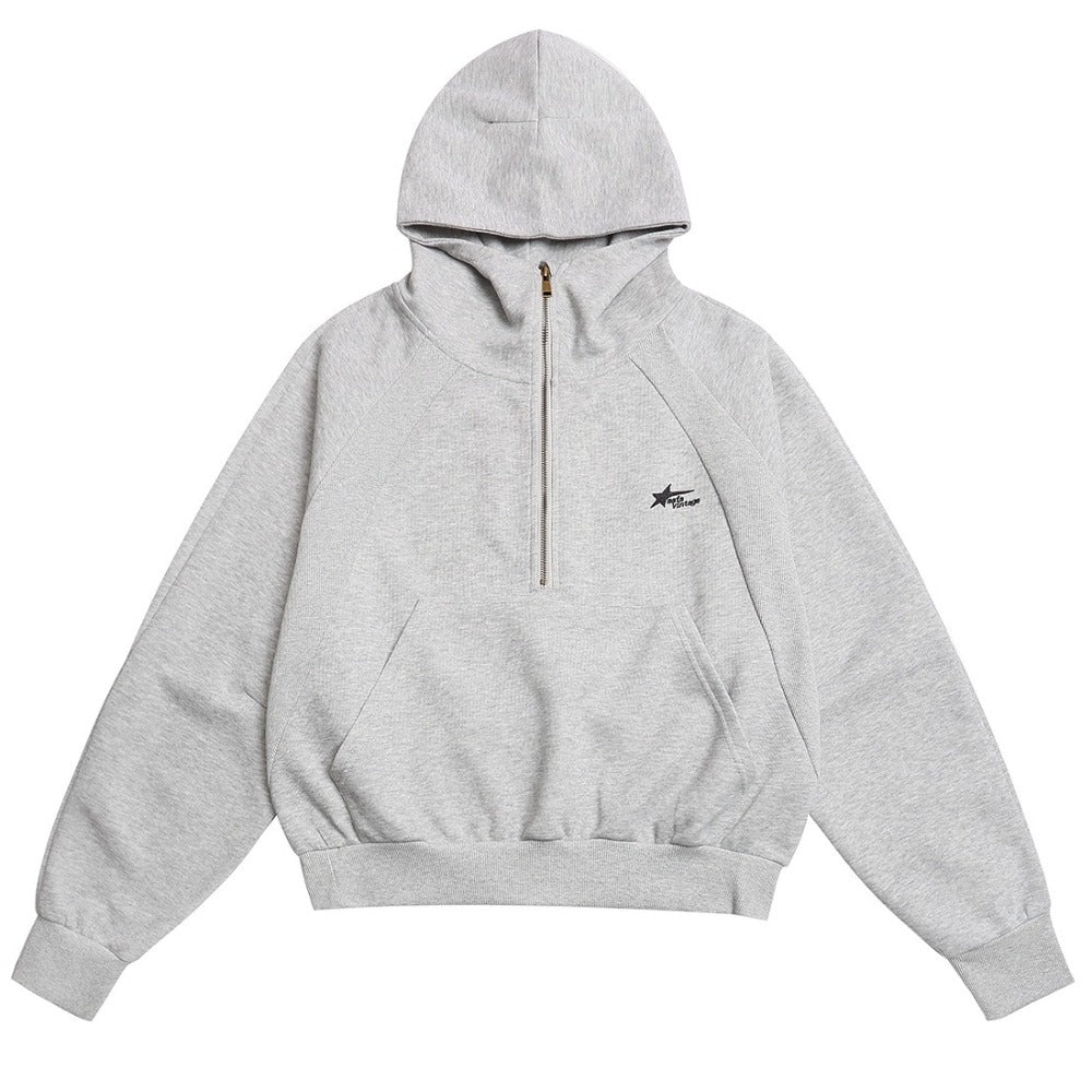 Retro Street Half - Zip Star Hoodie - Thrashink