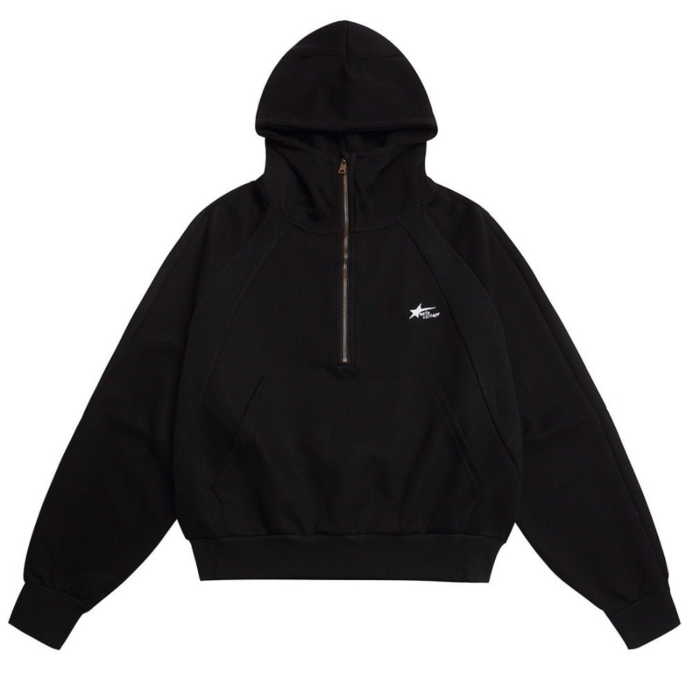 Retro Street Half - Zip Star Hoodie - Thrashink