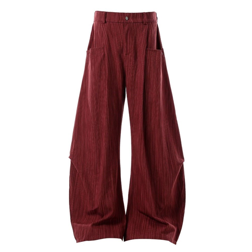Retro Striped Curved Knife Casual Pants - Thrashink