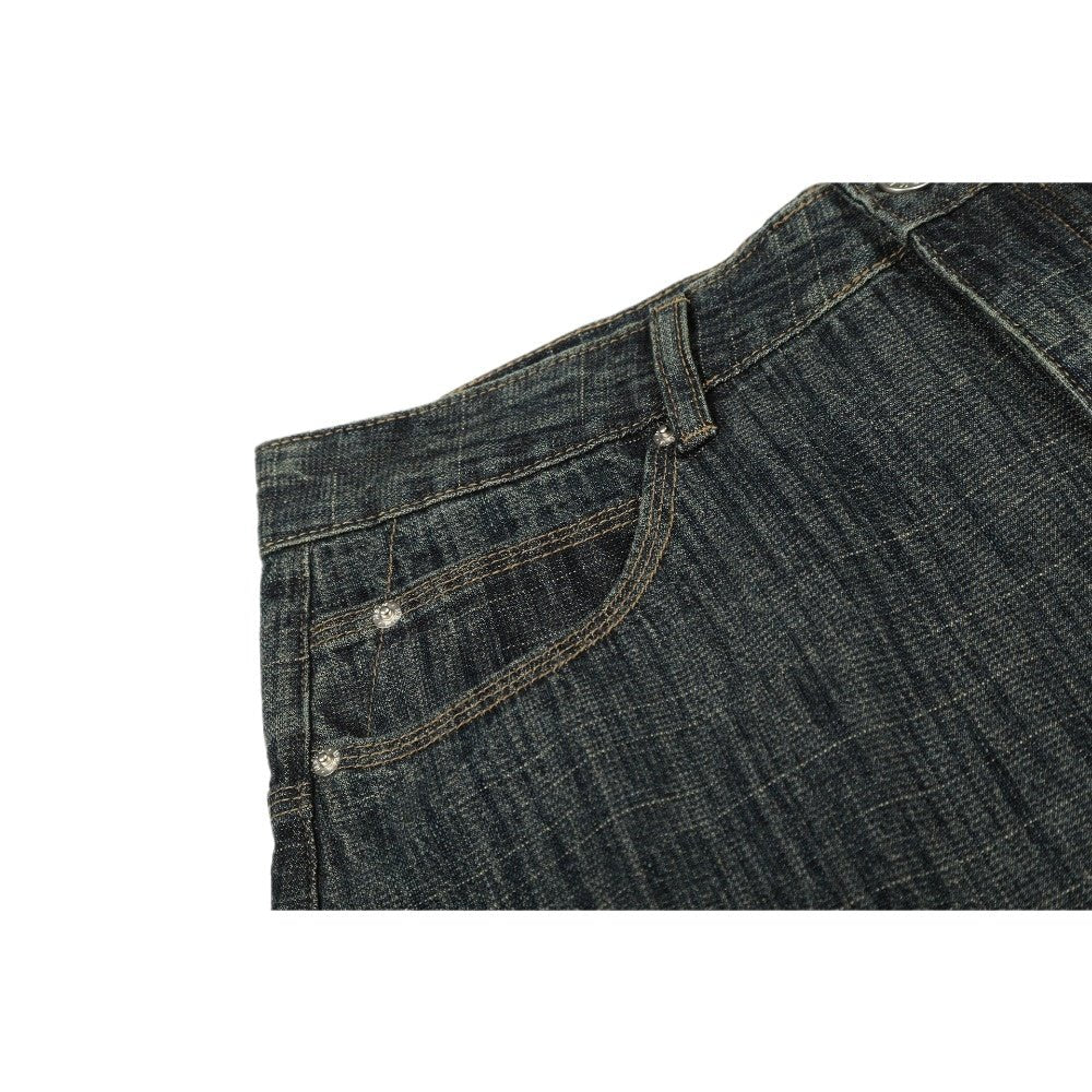 Retro Striped Straight Leg Jeans - Thrashink