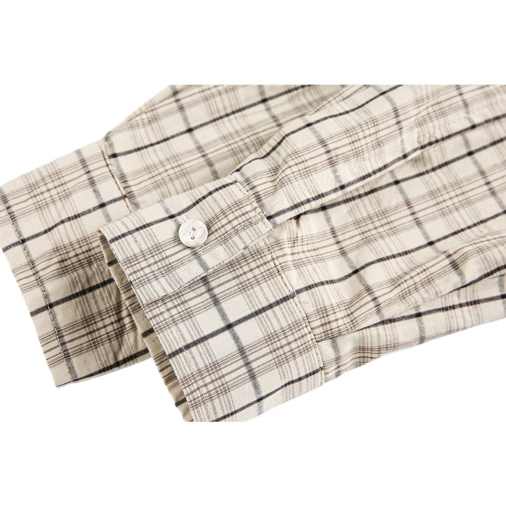 Retro - style Versatile Printed Plaid Shirt - Thrashink