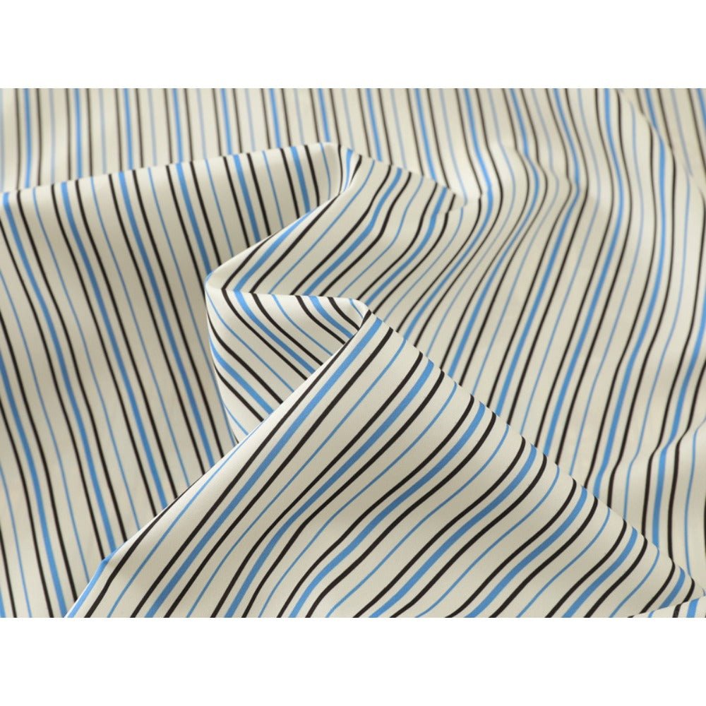 Retro Vertical Stripe Digital Print Shirt - Thrashink
