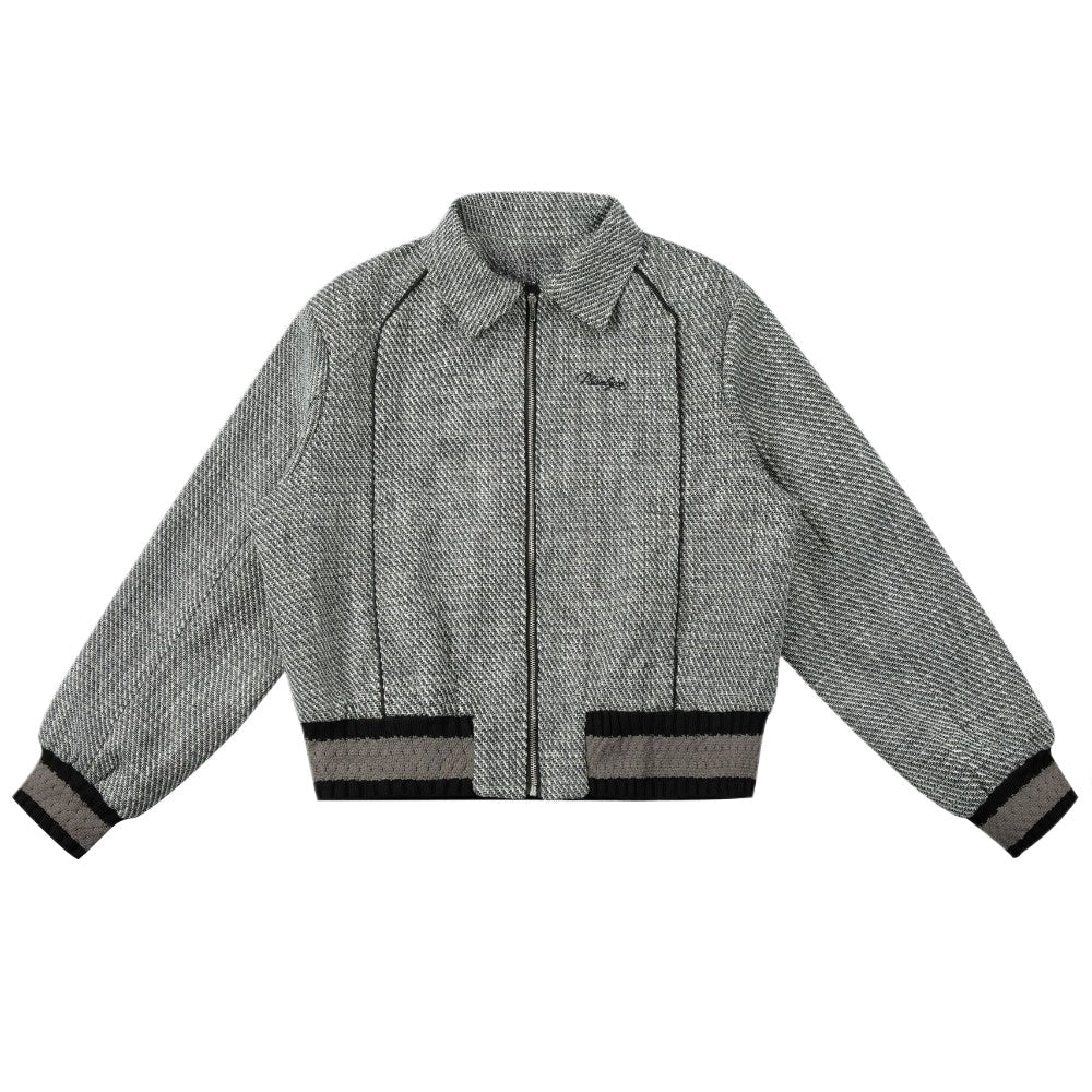 Retro Woven Lapel Jacket - Thrashink