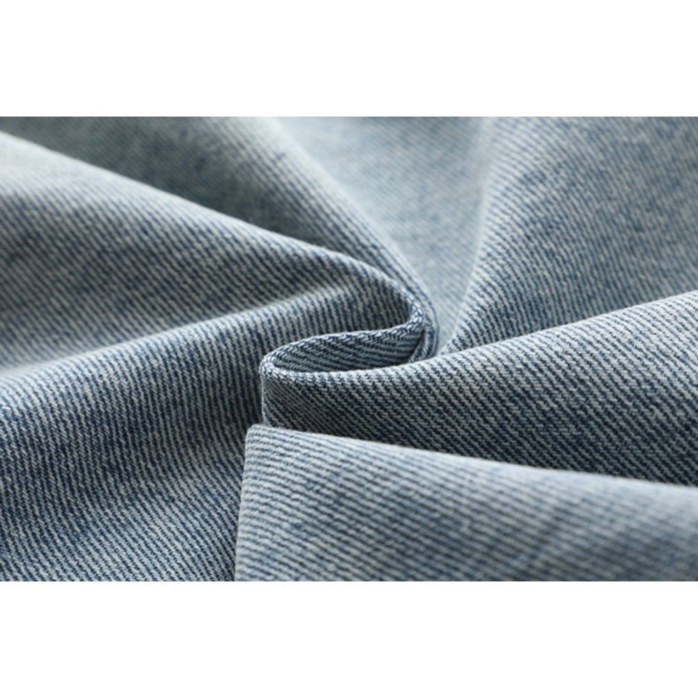 Reverse - split Washed Denim Jacket - Thrashink