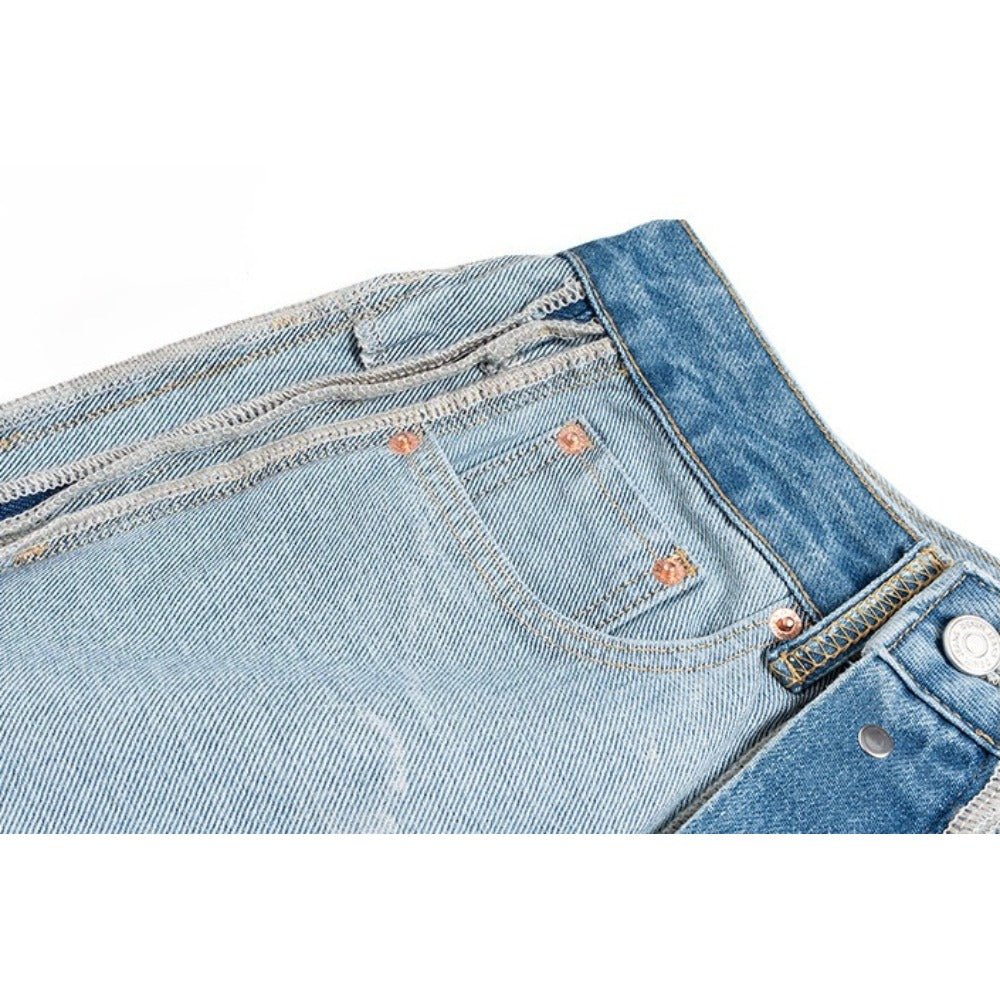 Reversible Wide - leg Loose Jeans - Thrashink