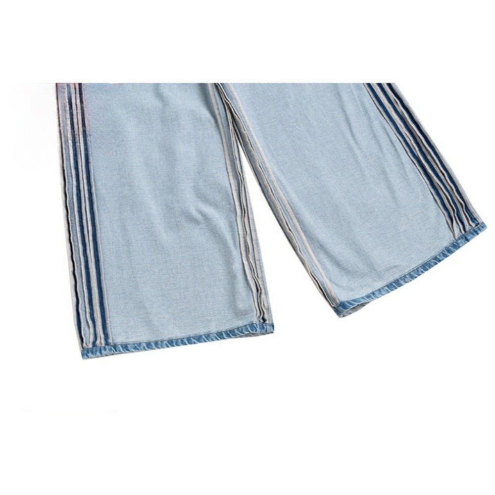 Reversible Wide - leg Loose Jeans - Thrashink