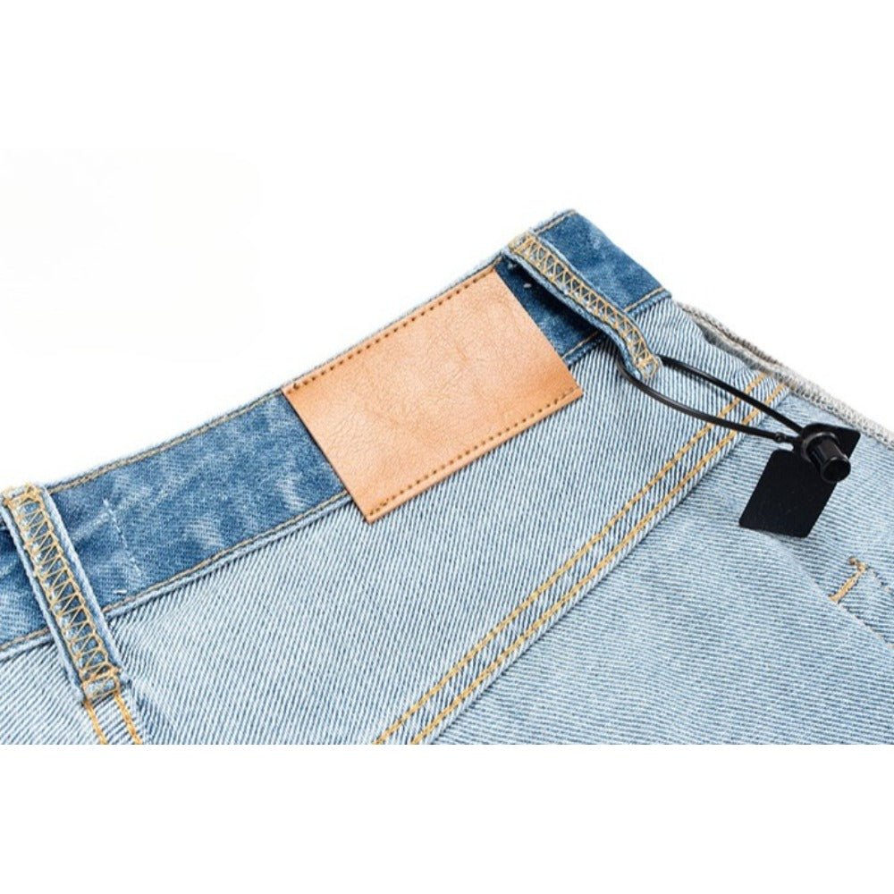 Reversible Wide - leg Loose Jeans - Thrashink