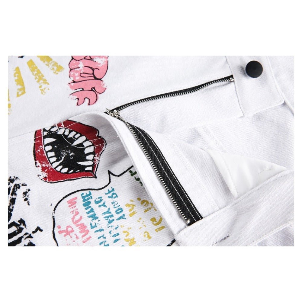 Rhapsody Hand - Painted Graffiti Shorts - Thrashink
