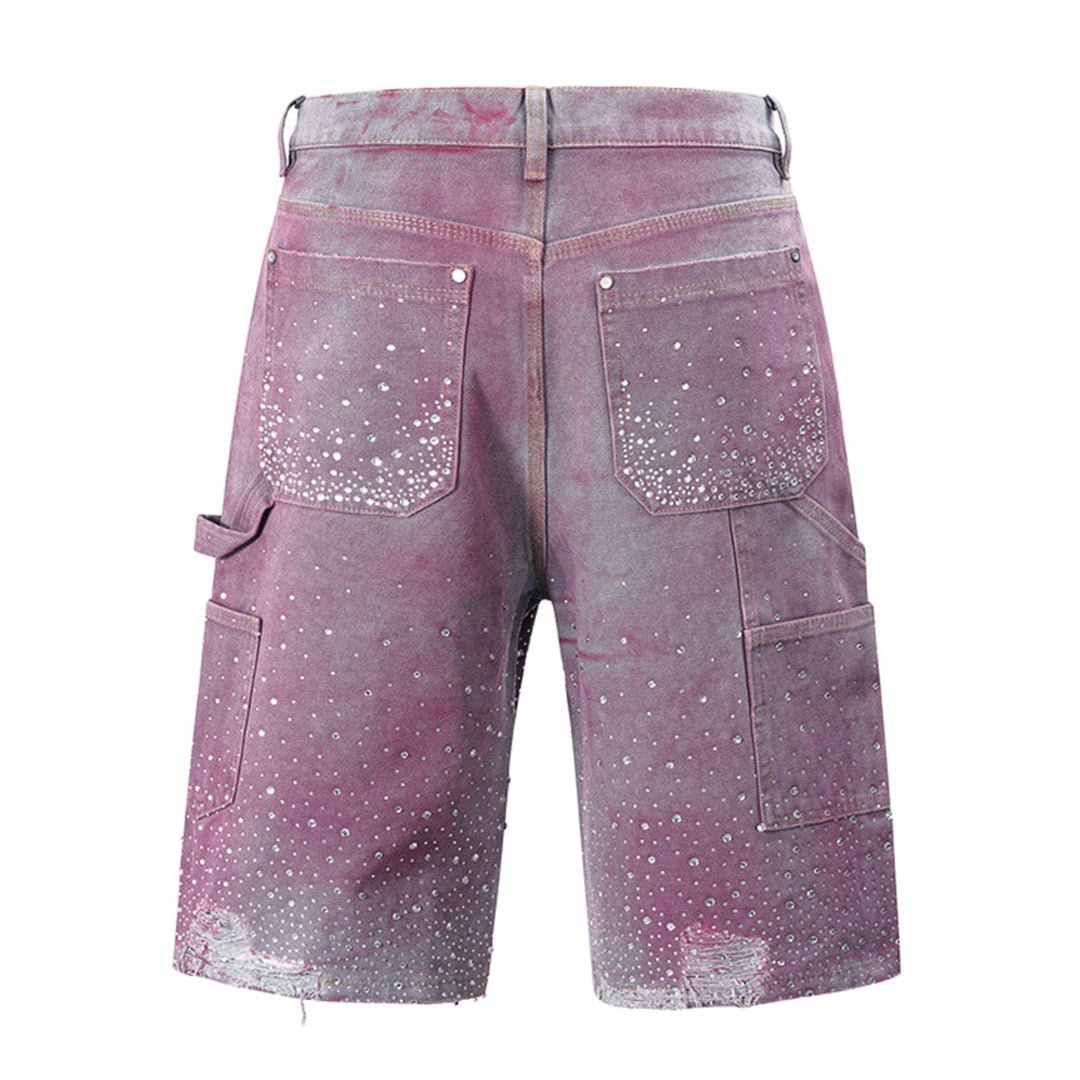 Rhinestone Cowboy Denim Shorts - Thrashink