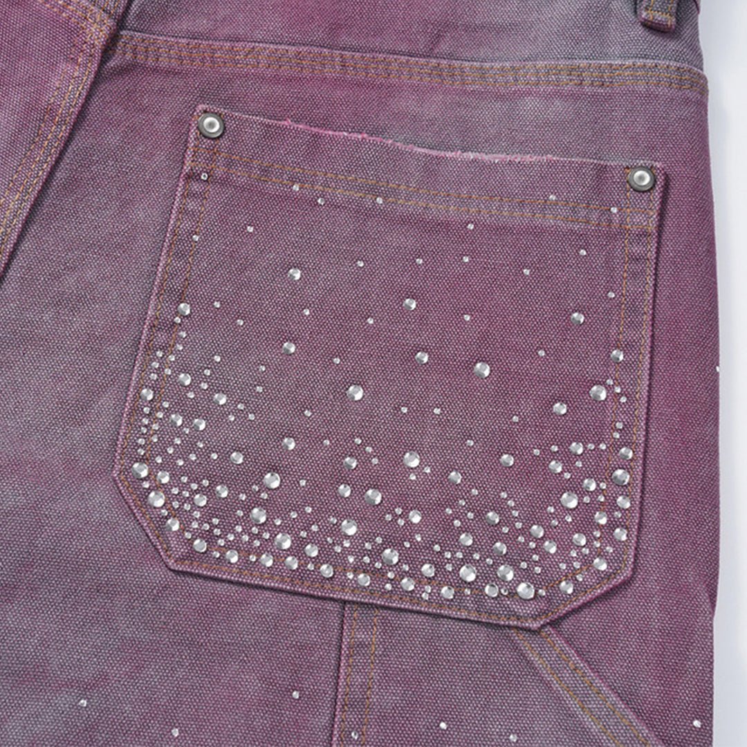 Rhinestone Cowboy Denim Shorts - Thrashink