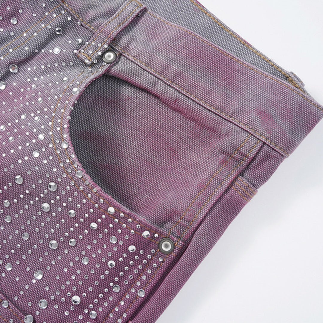 Rhinestone Cowboy Denim Shorts - Thrashink