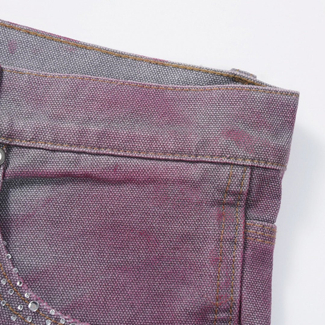 Rhinestone Cowboy Denim Shorts - Thrashink